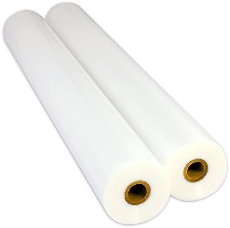 USI WrapSure Standard Thermal Roll Laminating Film, 1 Inch Core, 1.5 Mil, 18 Inches x 500 Feet, Clear, Gloss Finish, 2-Pack