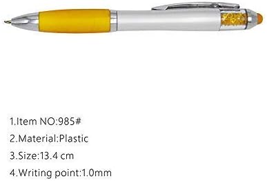 MiSiBao Stylus Pens for Touch Screens, Medium Point Pens with Crystals for Women and Kids Black Ink Pen with Stylus Ballpoint Pens with Comfort Grip for The Ipad(5 Count+3 Refills)