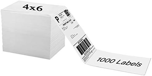 OausTect 4x6 Shipping Label 20000 Fanfold Labels for Rollo, Zebra Direct Thermal Printer, with Perforations - 20 Stack (20 Stack/20000 Labels)