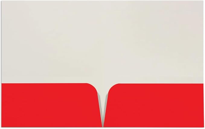 JAM PAPER Custom Printed Semi-Gloss Folders with Round Corner Pockets - Personalized Logo & Text - 10 pt C2S - Red - 250/Pack