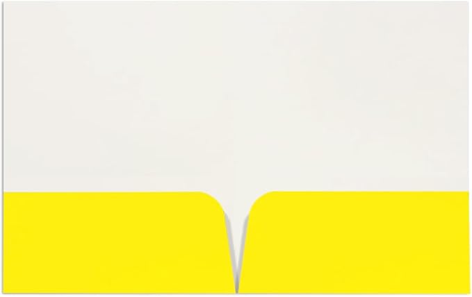 JAM PAPER Custom Printed Semi-Gloss Folders with Round Corner Pockets - Personalized Logo & Text - 12pt C1S - Yellow - 250/Pack