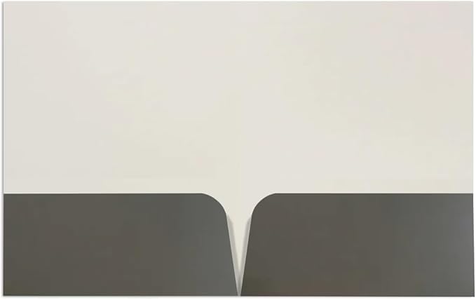 JAM PAPER Custom Printed Semi-Gloss Folders with Round Corner Pockets - Personalized Logo & Text - 10 pt C2S - Grey - 100/Pack