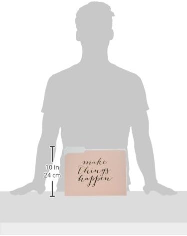 Graphique Designer “Make Things Happen” File Folders | Set of 9 (3 Designs) | Letter Size Organizers | Decorative Office Supplies | Durable Coated Cardstock | Gold Foil Lettering | 1/3-Cut Tabs