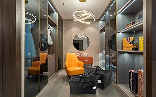 AMJ 100L Large Storage Bag, Comforter/Blanket/Pillows/Quilt Storage Container, Garage Grocery Storage Bag, Garments/Clothes Organizer Bin in Closet/Attic, Moisture Proof, Blue dot