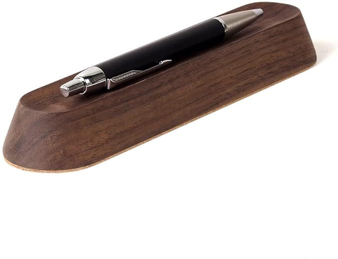 Wood Pen Tray – Handmade Walnut Desk Organizer, Minimalist Pen Holder for Office, Home, Gift (MODEL-2-WALNUT)