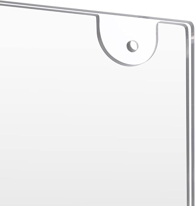 PecMuikee Acrylic Sign Holder 8.5x11, Wall Mount Acrylic Sign Holder and Plastic Paper Display Ad Frame bonus with 3M Tape and Mounting Screws for Restaurants, Office, Market, Library, Door, 30 Pcs
