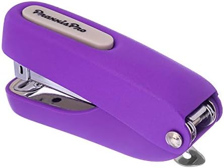 Praxxis Pro Office Supplies - Aria-Plus Half-Strip Mini Stapler - Durable, Compact, and Colorful Stapler for Office and Travel Use, Compatible with Standard 26/6 Staples, Purple