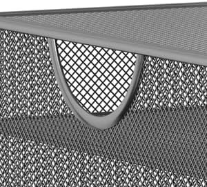 EasyPAG 14-Slot Mesh Desk File Organizer with Handle, Metal Frame Paper Tray for Classroom/Office/Home - Easy Assembly, Durable Tiered Sorter & A4/Letter Size, Silver