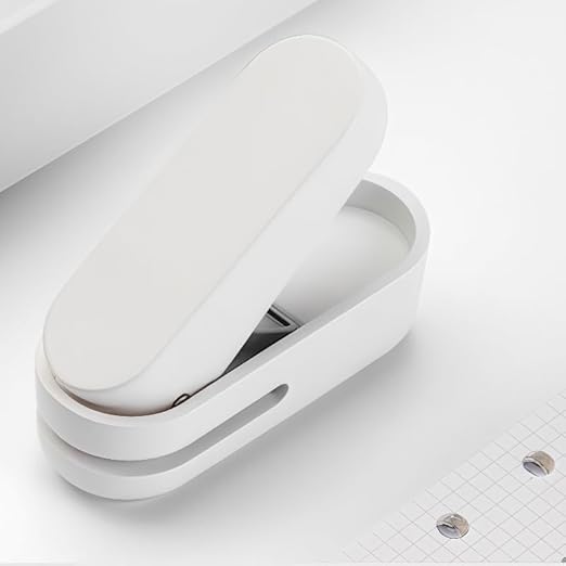 Magnoloran 2 Pack Single Hole Punch, 1/4 inch Mini Small Hole Puncher Heavy Duty Paper Hole Puncher Small Hole Punch One Hole Puncher for Crafts Paper Cards Tags Scrapbook-Blue&White