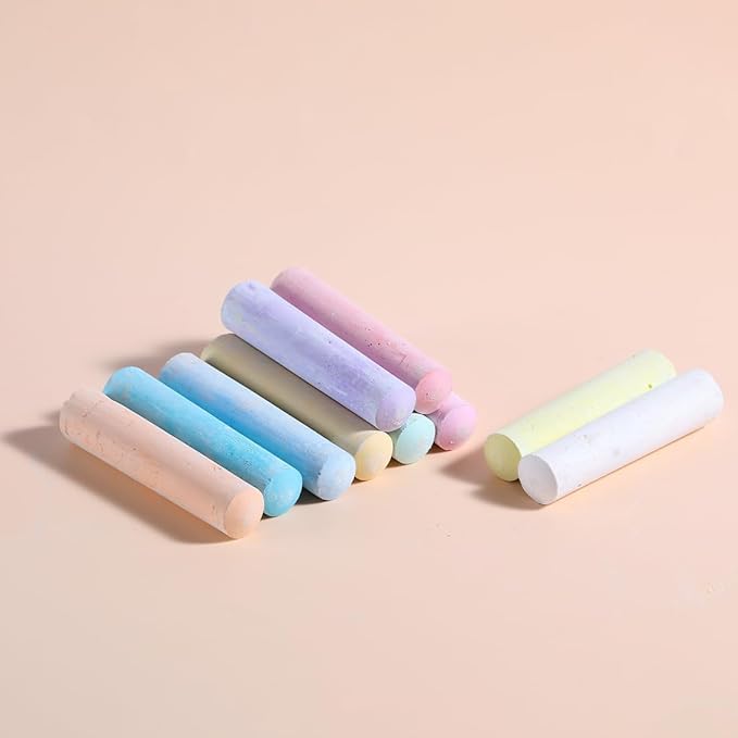 novelinks 162 Pack Sidewalk Chalk Set 10 Color Washable Non-Toxic Drawing Set for Schools Durable Jumbo Drawing Chalk for Outdoor Art Play