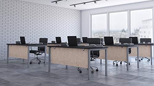OBEX Modesty Desk PET Privacy Screen Acoustic Sound Absorbing Panel Ideal for Reception, Student Table or Office Cubicles Workstations, 18" x 48", Sand