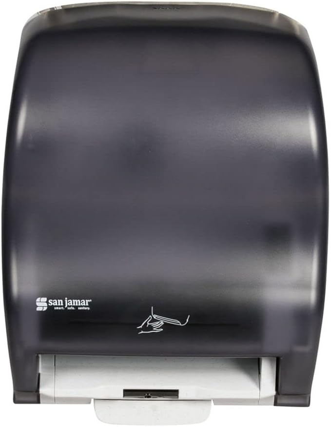 San Jamar Classic Paper Towel Dispenser Hybrid Dispenser for Bathroom, Kitchens, and Restaurants, Plastic, 10.25 x 16.75 x 13 Inches, Black