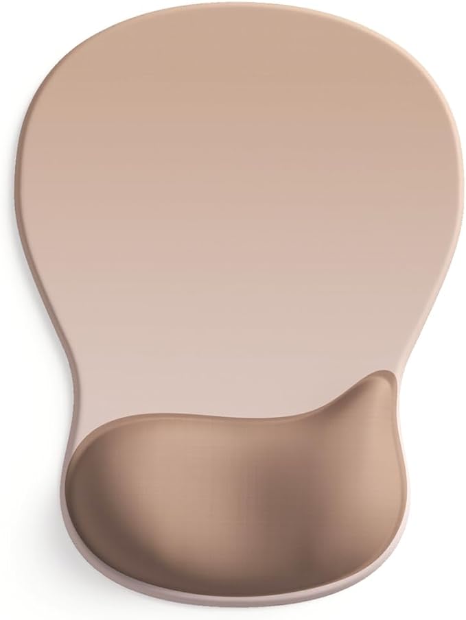 ErgoComfort Gel Wrist Rest Mouse Pad-Ergonomic Office Mousepad with Wrist Support-Non-Slip, Design Desk Accessories Mat for Home&Game Decor (06Mocha Sand)