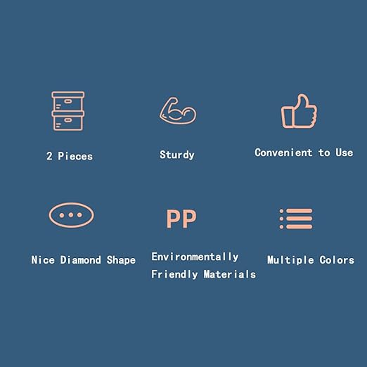 Small Trash Can 2 Pack Bathroom Garbage Can 2.6 Gallon Waste Basket for Dorms Bedrooms Offices, Blue