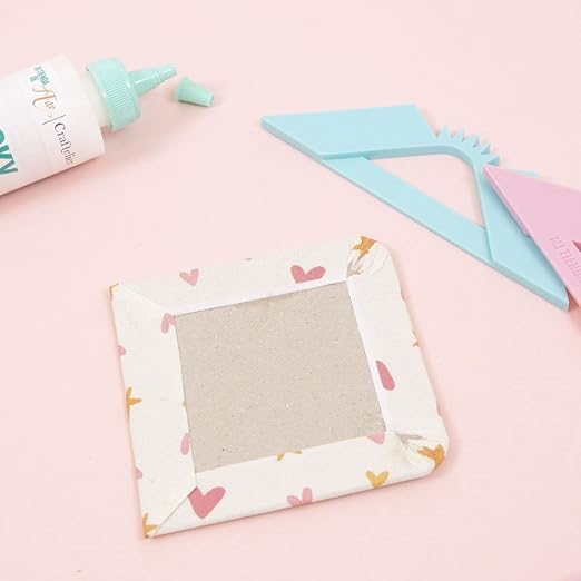 Craftelier - Set of 2 Squares for Rounded Corners Binding | Perfect Tool for Binding Planners, Binders or Albums | Two Sizes of 1/4“ and 1/2” - Color Pink