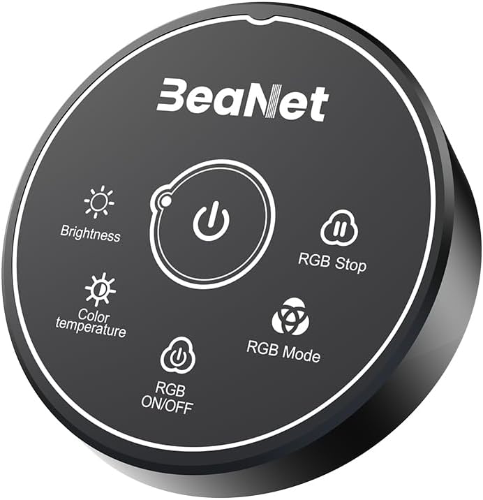 LED Desk Lamp with Clamp,Architect Desk Lamp for Home Office,24W Ultra Bright with RGB Atmosphere Lighting,Remote Control,5 Color Modes & 5 Dimmable Eye Protection for Monitor Studio Reading