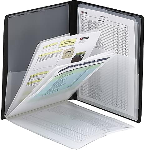 Smead Organized Up Multi Pocket Organizer, Eight Pockets, Letter Size, Black