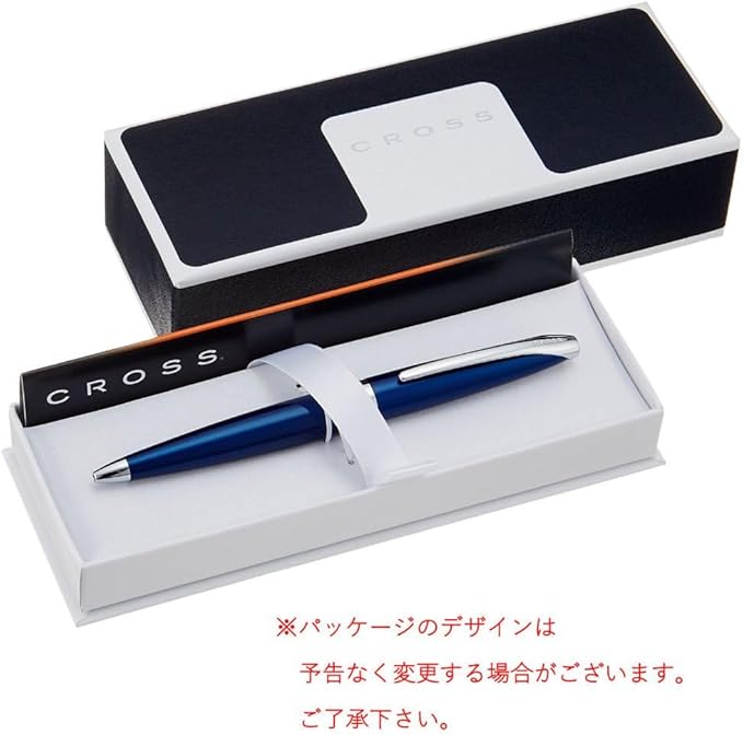 Cross ATX Refillable Ballpoint Pen Presented in a Luxury Gift Box - Medium Point, Black Ink, Translucent Blue
