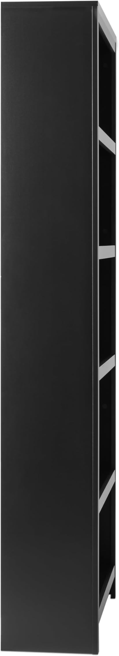 Prepac Moda 5-Tier Tall Wooden Bookcase, Black Storage Cabinet, Display Cabinet, Bookshelf with Storage Shelves 31.75" W x 80" H x 12" D for Home Office, Living Room, Bedroom Organizer