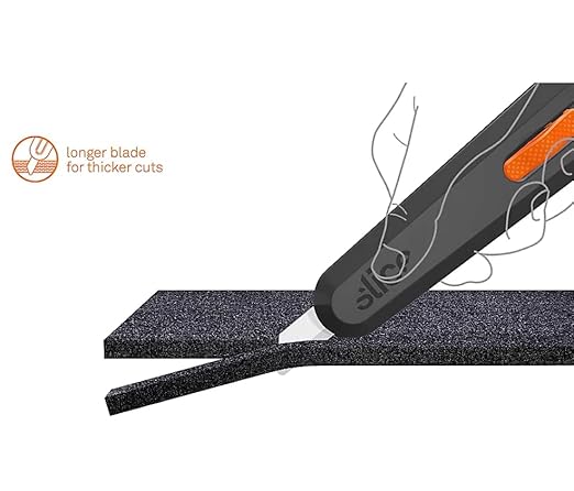 Slice Manual Utility Knife | Heavy Duty Box Cutter | Safe Ceramic Blade Lasting 11x Longer than Metal | 6 Pack