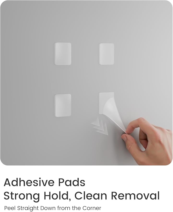 Large Felt Bulletin Board 36" x 24"Cork Board Alternative-6 Pack with 40 Safe Removable Adhesive Tabs, Cork Boards for Walls Cork Board for Home Office Classroom Pin Board-Soft Periwinkle