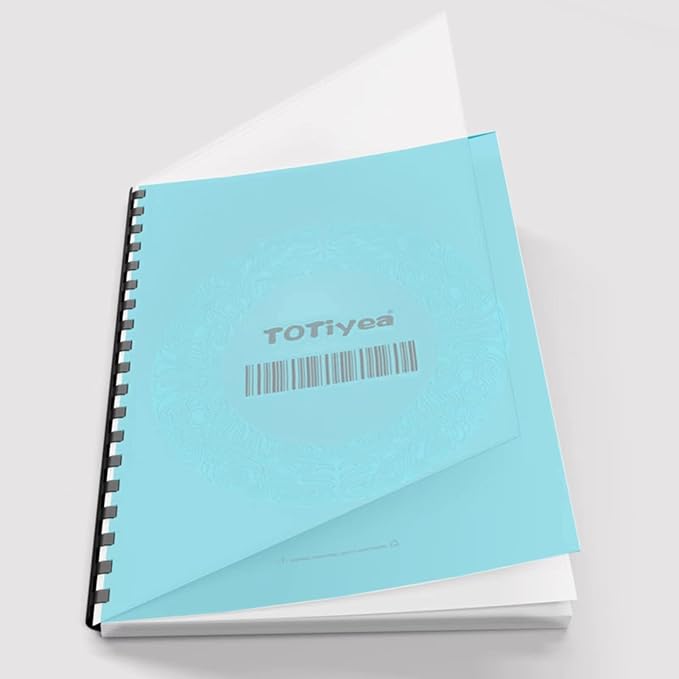 TOTiyea 200 Pack 7 Mil PVC Binding Presentation Covers, Clear Report Covers for Binding,8.5x11 Inches,Letter Size