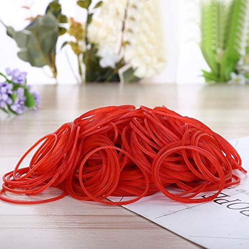 AMUU Rubber Bands 300pcs Red Small Rubber Bands for Office School Home size16 Elastic Band Office School Home Strong Elastic Band Loop Office Supplies