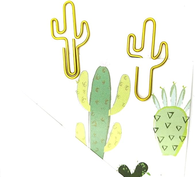 Cute Cactus Paper Clips - 30 Pack Creative Decoration for Home, School and Office by JruiZhp
