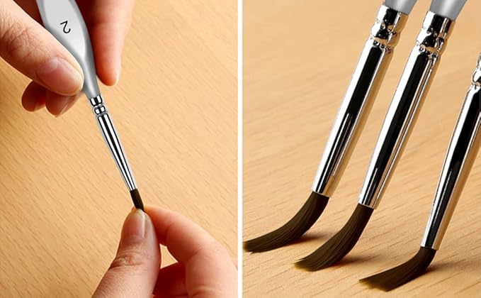 Golden Maple Detail Paint Brush Set, 15 PC Miniature Painting Brushes Kit Small Fine Paint Brush Set for Acrylic, Enamel, Watercolor, Oil, Model Painting