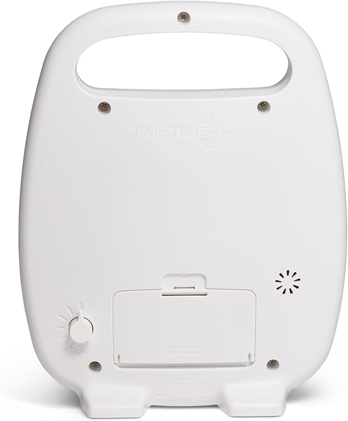 Time Timer PLUS 20 Minute Desk Visual Timer — Countdown Timer with Portable Handle for Classroom, Office, Homeschooling, Study Tool with Silent Operation (White)