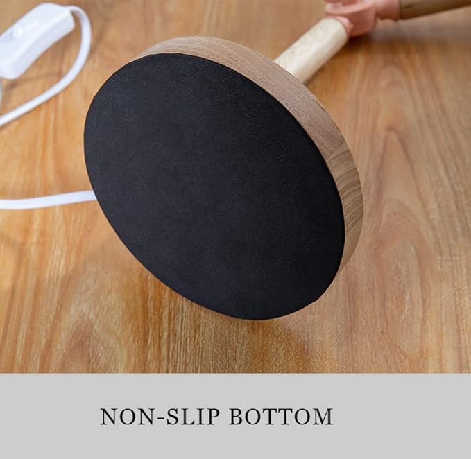 LED White Desk Lamps for Home Office, 3-Color Dimmable White Table Lamp for Bedroom, Wood Desk Lights for Dorm Roomb, Desktop Lighting, Tabletop