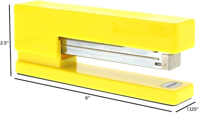 JAM PAPER Modern Desk Stapler - Yellow - Sold Individually