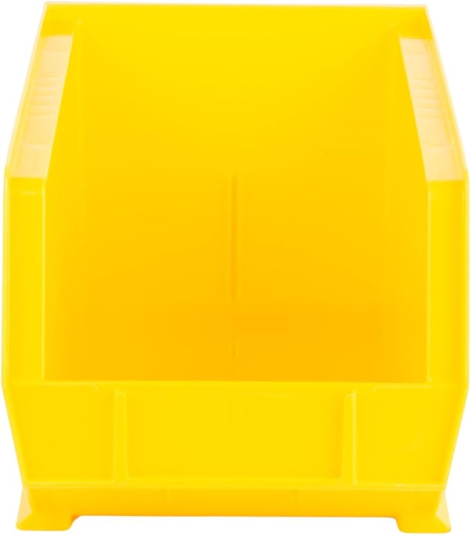 Hudson Exchange 15" x 8" x 7" (6 Pack) Plastic Stackable Storage Bin and Hanging Container, Yellow
