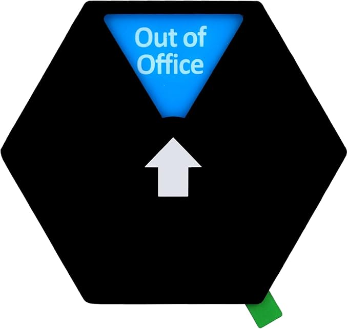 Kichwit Privacy Sign, Do Not Disturb, Please Knock, In a Meeting, Out of Office, Working Remotely, 5 Inches, Black