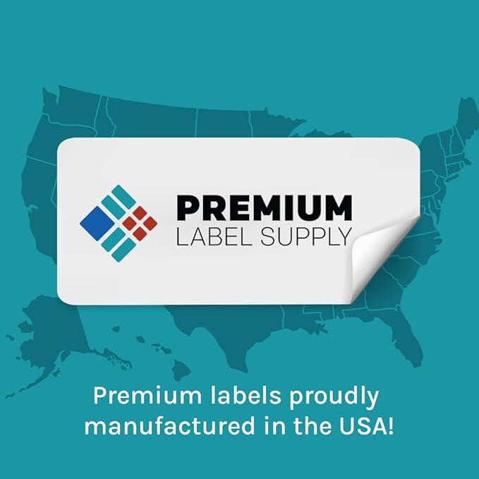 Premium Label Supply Waterproof White Inkjet Sticker Paper – 8.5" x 11" Full Sheet Labels – Inkjet Printers only – Similar to Vinyl – 10 Sheets