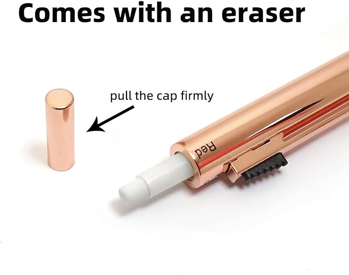 4 in 1 Multi Function Refillable and Retractable Multi Color Pen,Black Red Blue Ballpoint Pen and 0.7mm Multicolor Pencil, Multicolor Pen Gift for Journaling (Silver)