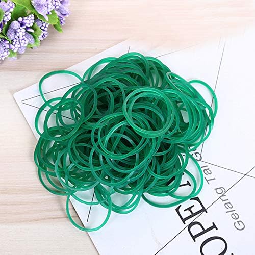 AMUU Rubber Bands 500pcs Green size 10 Small Rubber Bands rubber band for Office School Home Strong Elastic Band Loop Office Supplies Flatten size approximately 1.58 inches