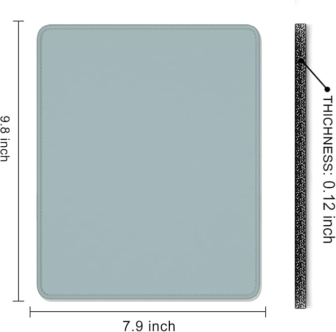 Auhoahsil Blue Mouse Pad, 12 x 10 Inch Square Mousepad, 3mm Thick Rubber Mouse Mat with Pretty Design, Premium-Textured Non-Slip for Gaming Work Office Wireless Mouse Men Women