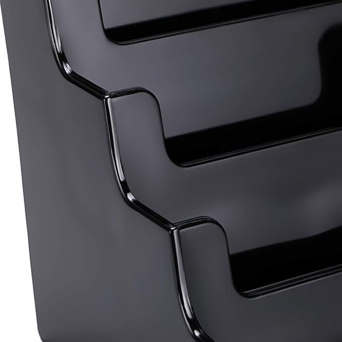 Hipiwe 2 Packs 4-Tier Acrylic Business card Holder Stand Clear Desktop Index Card Filing Card Holder Diaplay