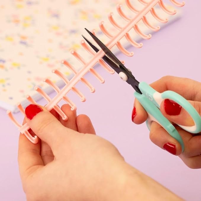 Craftelier - Click Binding Spines 3:1 Pitch - Pastel Tones - Easy Zip Binding - Reusable, Trimmable Coils for Up to 85 Sheets -12 mm. (0.47") Diameter - 6-Pack for A4 to A7 and US Letter Sizes