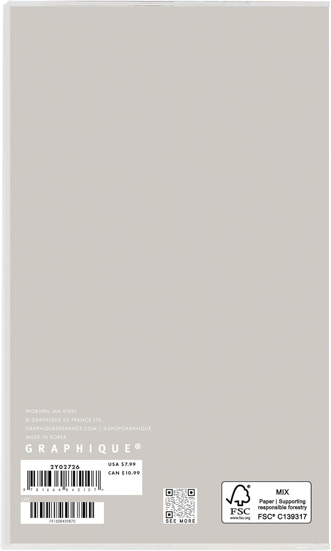 Graphique 2 Year Pocket Planner | 29 Month Organizer, Aug. 2025 – Dec. 2027 | Monthly Calendar & Notes Spreads | Marked Holidays | Typographic | 3.75” x 6"