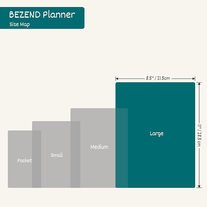 BEZEND 2026 Planner Weekly and Monthly (8.5" x 11"), Large 2-Column Calendar Book (Jul 25-Dec 26), Dual Schedule for Daily Appointment, Easy Track Tabs, Spiral, PU Leather Softcover, Lilac