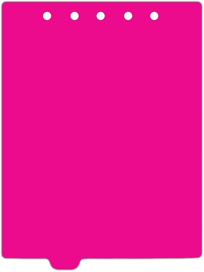 Carstens - Heavy Duty Plastic Ring Binder Dividers, Bottom Tab, 1/9 Cut, Tab 3 Position, US Letter, Hot Pink, Case of 50, (2619-23CS) - Ideal Medical Chart Dividers or Index Tabs for 3 Ring Binders