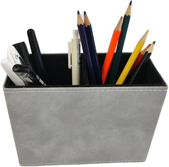 Pen Pencil Holder Cup Container Leather Desk Organizer Stand Decor Brush Scissor Holder Decoration Office Desk Home School