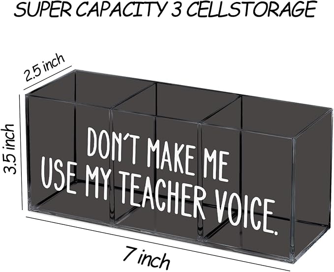 Teacher Pencil Holder, Funny Teacher Gifts Pen Holder for Desk, Gifts for Teacher Professor Mentors, Teacher Gifts Acrylic Pen Pencil Holder Organizer for Office Desk Accessories
