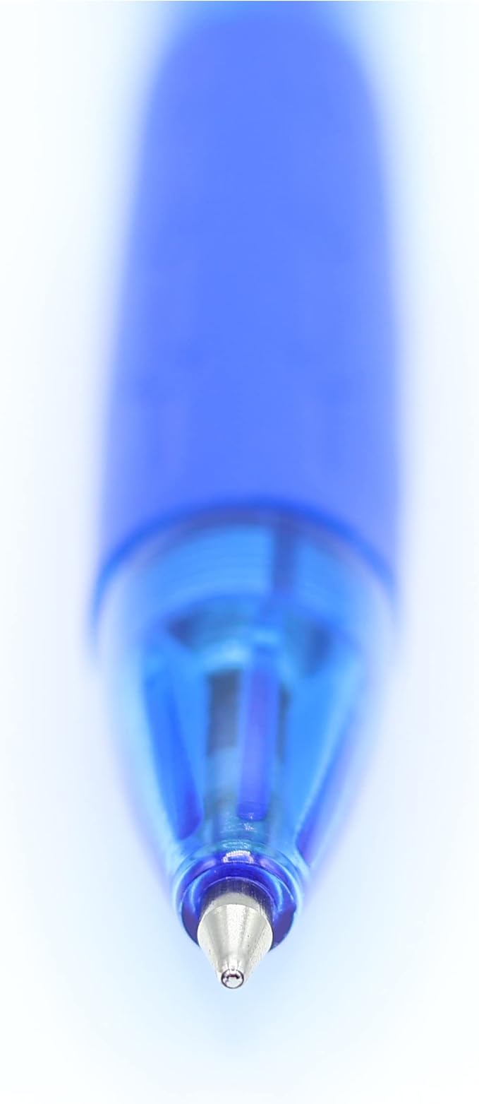 Writon Retractable Ballpoint Pens, Comfort Grip, 1.0mm Medium Point, Blue Ink, 24 Pack