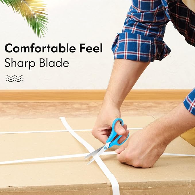 Scissors Bulk Set of 50-Pack, Niutop 8" Multipurpose Sharp Sewing Craft Fabric Scissors for Office Home High/Middle School Student Office Teacher Art Supplies, Soft Comfort-Grip Right/Left Handles