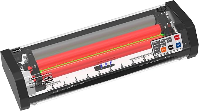 SINCHI 6-Roller, Auto Sense, 3-10 Mil Laminating Machine for Office and School, 50-Second Warm-up, 47 Inches/Minute, Never-Jam, Heavy Duty, 13-inch Thermal Laminator Machine 11x17