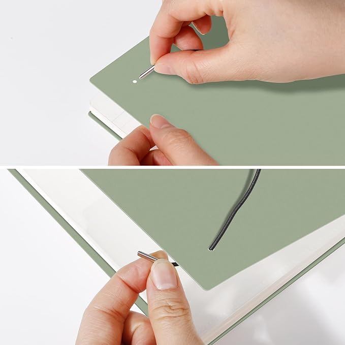 AHGXG Graph Paper Notebook - Spiral Notebook Journal 160 Pages, A5 Graph Notebook 5.7" x 8.3", 100 gsm Thick Grid Paper, Waterproof Plastic Cover, for School Writing Engineering Math, Sage Green