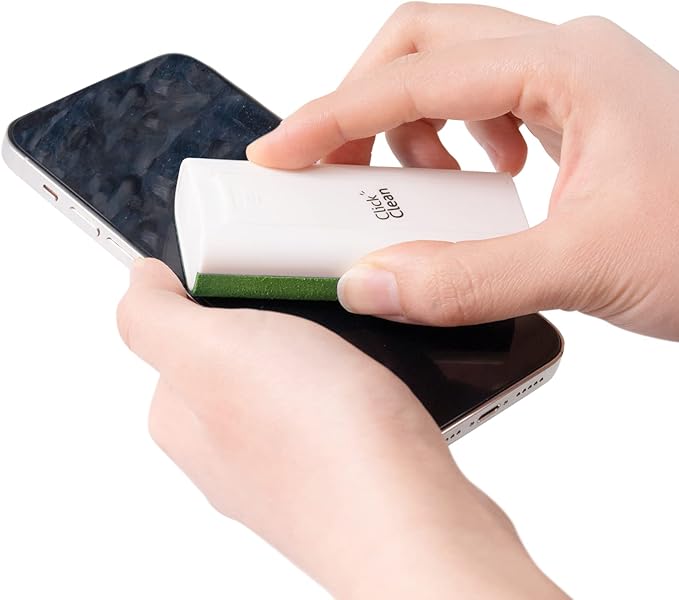 CLICK CLEAN Touchscreen Mist Cleaner, Screen Cleaner, All in One Screen Cleaner Spray with Microfiber and Phone Stand for All Phones, Laptop and Tablet Screens (Green)